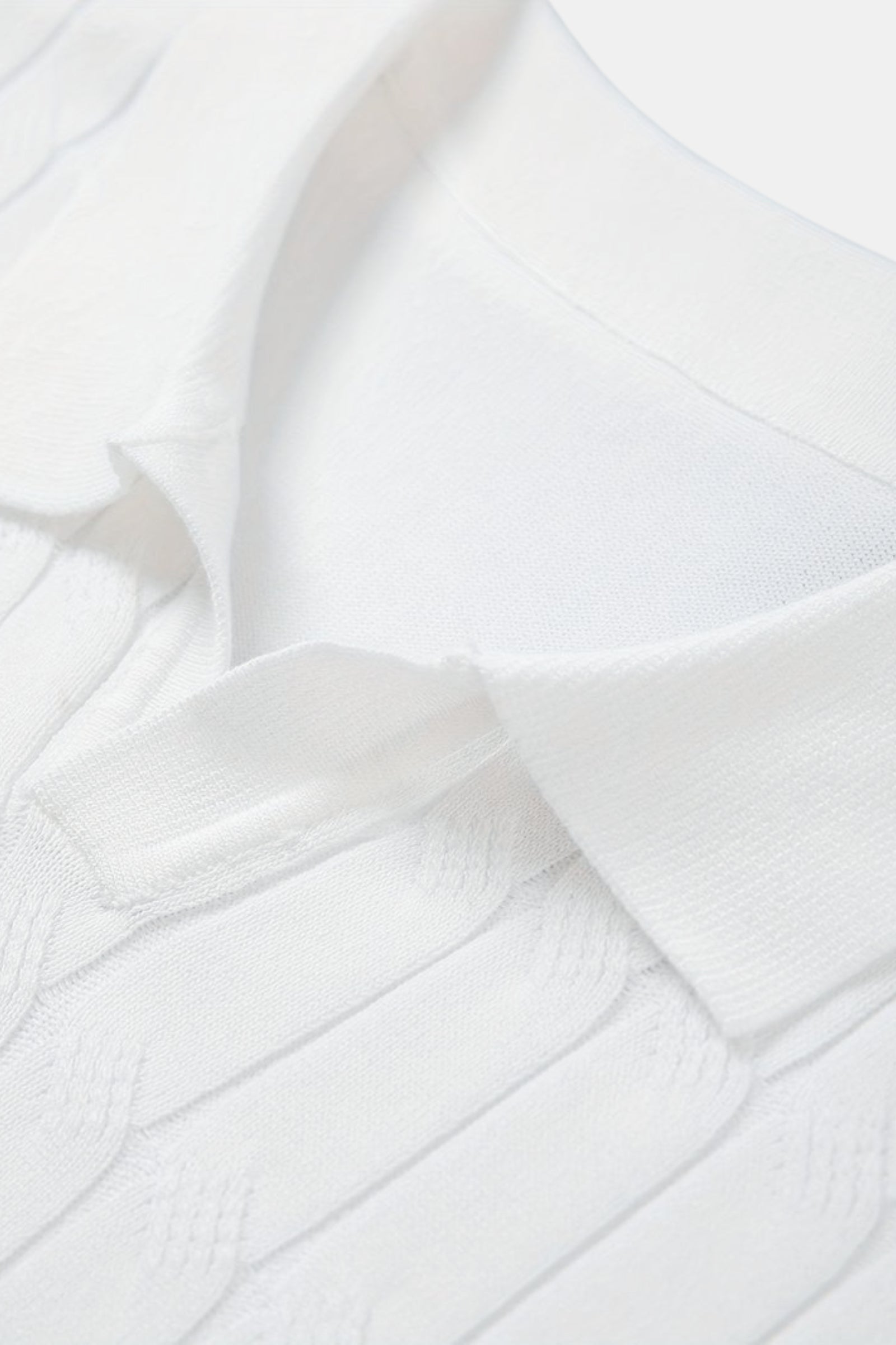 NOBA Premium V-Neck Cable Knit Polo