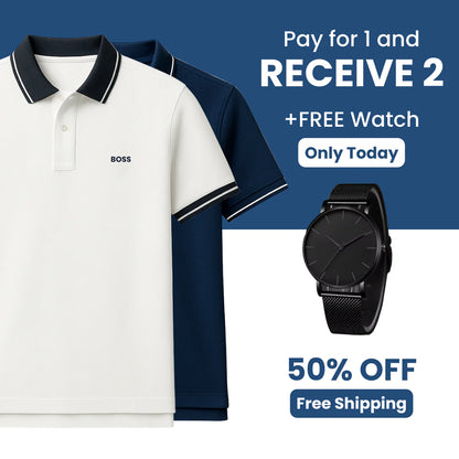 Premium Polo Shirt – Buy 1, Get 1 Free + FREE Premium Wristwatch